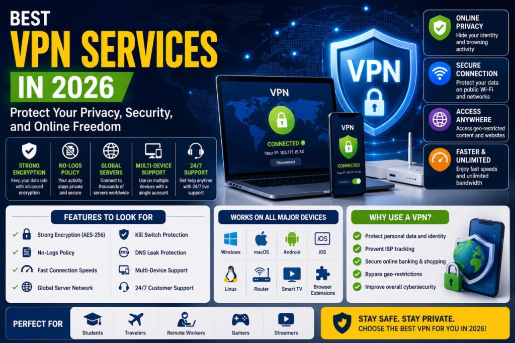 Best VPN Services in 2026: Protect Your Privacy, Security, and Online Freedom