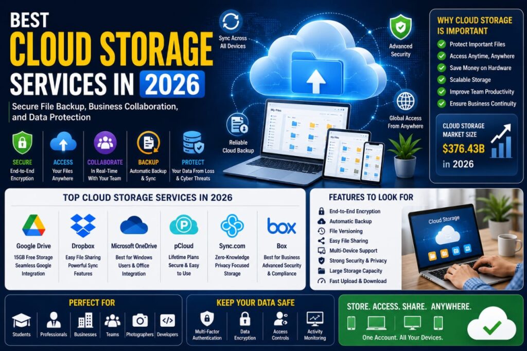 Best Cloud Storage Services in 2026: Secure File Backup, Business Collaboration, and Data Protection