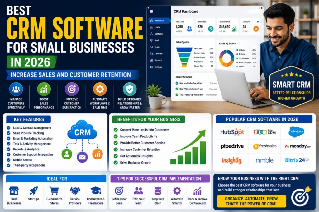 Best CRM Software for Small Businesses in 2026: Increase Sales and Customer Retention